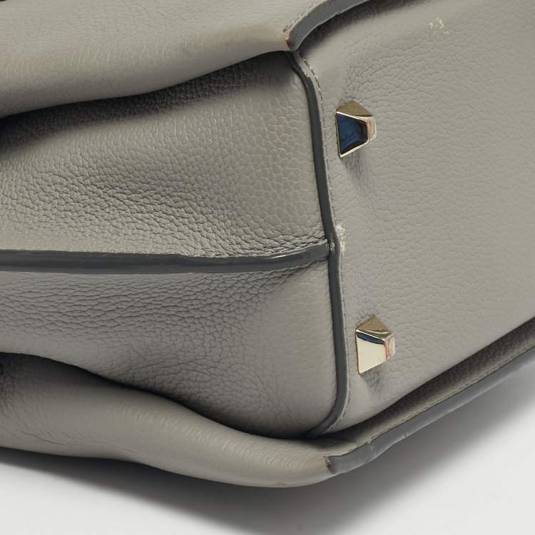 Pre Owned MCM Blue/Grey Leather Mini Milla Tote