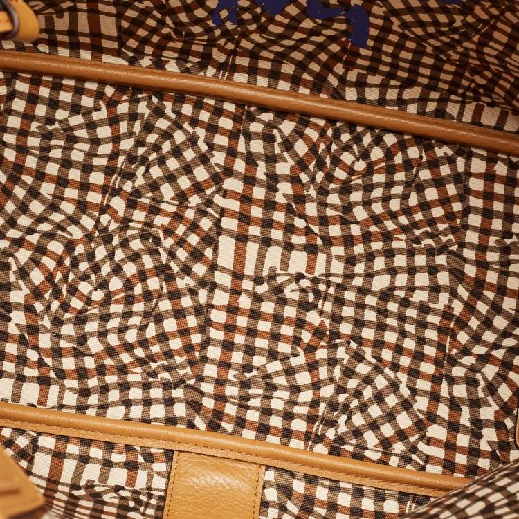 Pre Owned MCM Tan Visetos Coated Canvas and Fabric Liz Reversible Tote