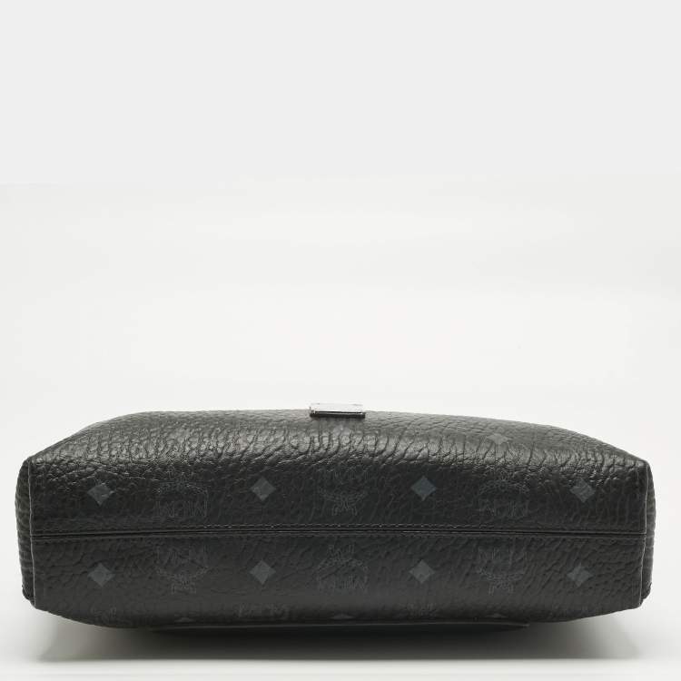 Pre Owned MCM Black Visetos Coated Canvas and Leather Klara Shoulder Bag