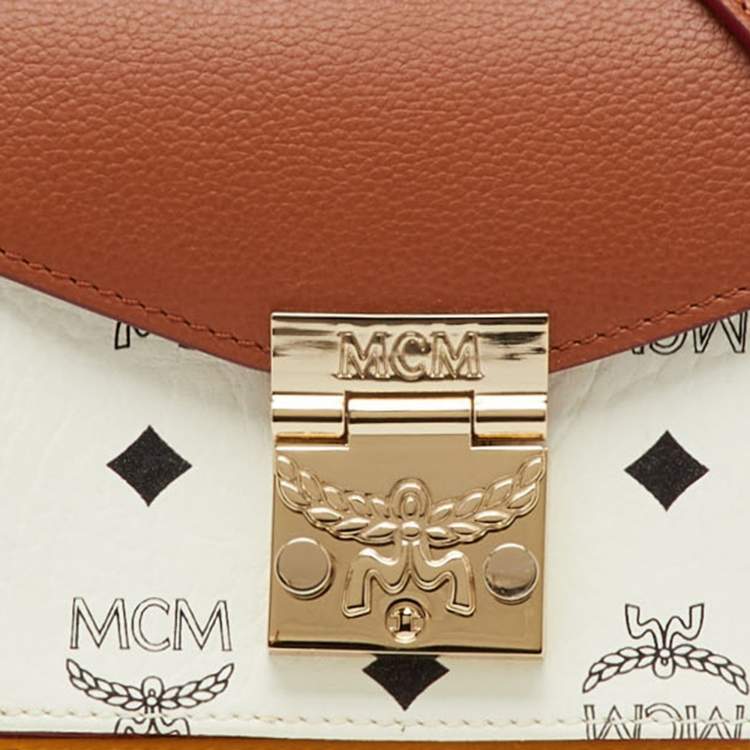 Pre Owned MCM Multicolor Leather and Visetos Coated Canvas Mini Patricia Crossbody Bag