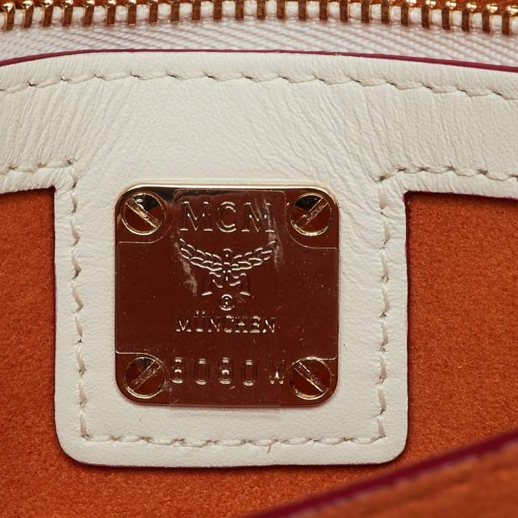 Pre Owned MCM Multicolor Leather and Visetos Coated Canvas Mini Patricia Crossbody Bag