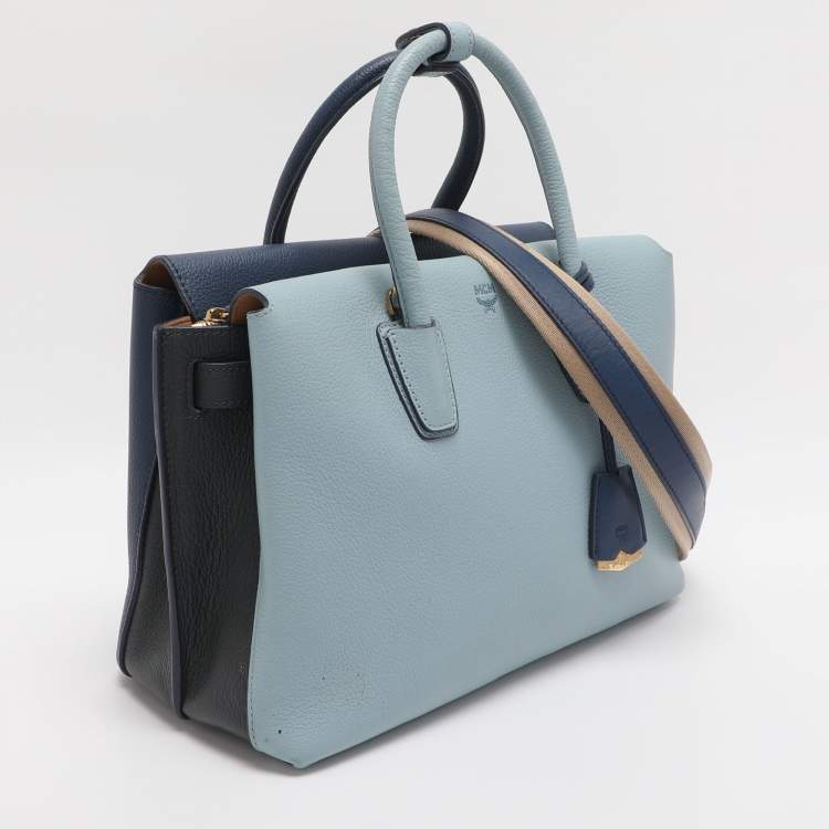 Pre Owned MCM Tricolor Leather Medium Milla Tote