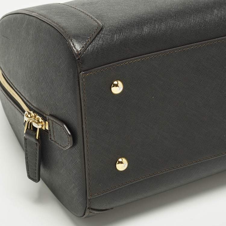 Pre Owned MCM Black Leather Boston Bag