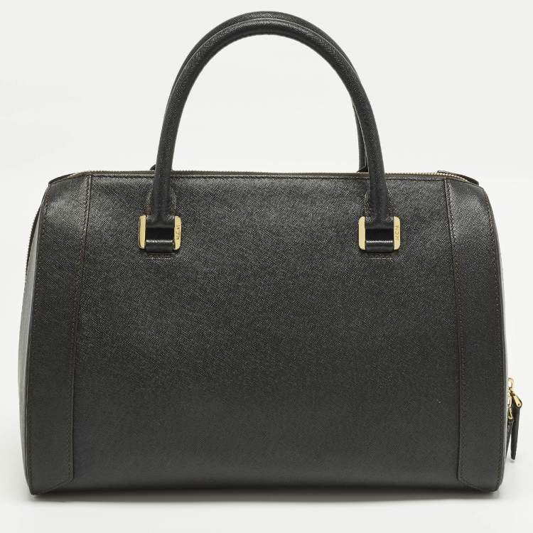Pre Owned MCM Black Leather Boston Bag