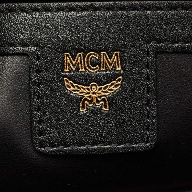 Pre Owned MCM Stark Small-Medium Pink Visetos Coated Canvas Side Studs Backpack