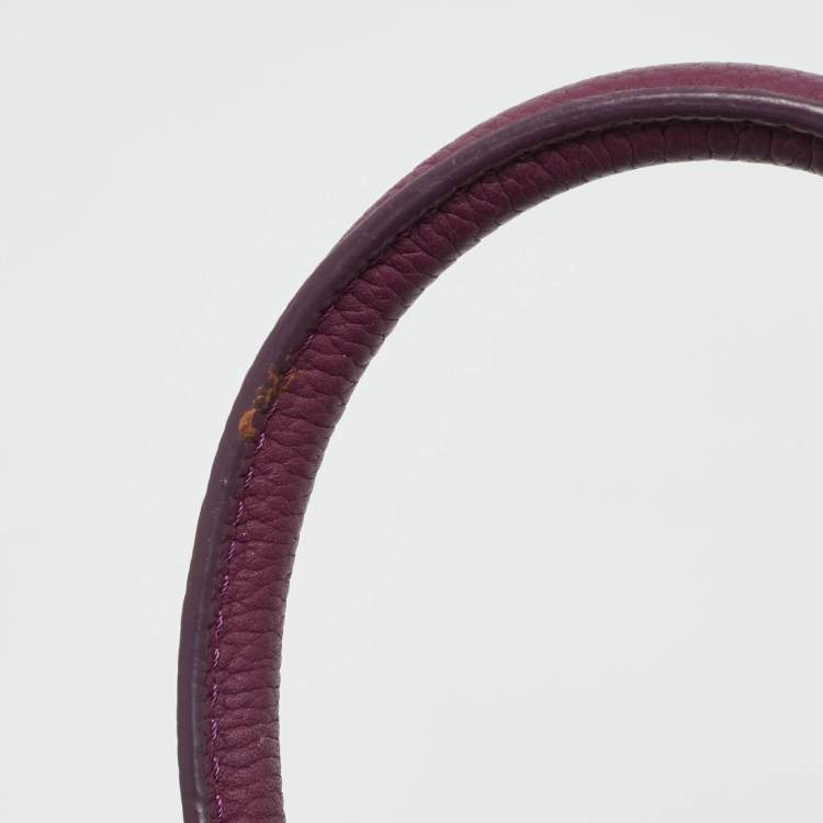 Pre Owned MCM Milla Park Avenue Mini Purple Leather Tote