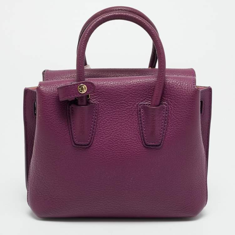 Pre Owned MCM Milla Park Avenue Mini Purple Leather Tote