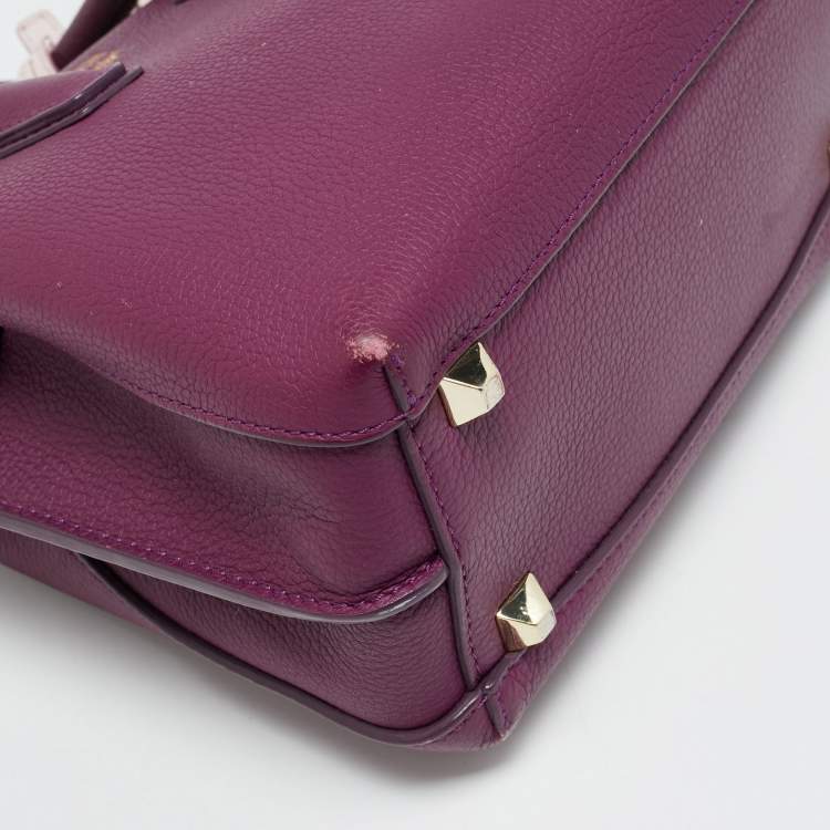 Pre Owned MCM Milla Park Avenue Mini Purple Leather Tote