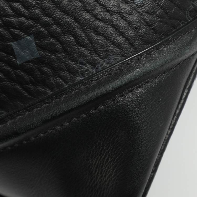 Pre Owned MCM Duke Black Visetos Coated Canvas Backpacks