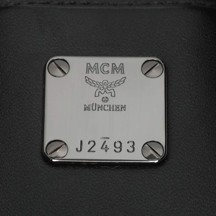 Pre Owned MCM Duke Black Visetos Coated Canvas Backpacks