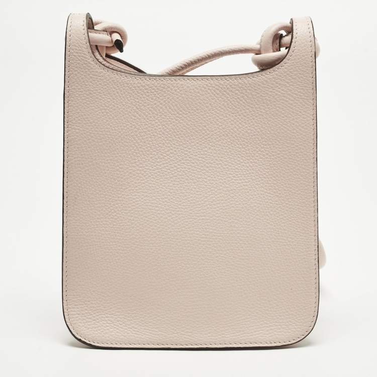 Pre Owned MCM HImmel Mini Peach Leather Crossbody Bag