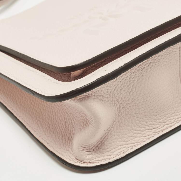 Pre Owned MCM HImmel Mini Peach Leather Crossbody Bag