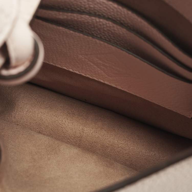 Pre Owned MCM HImmel Mini Peach Leather Crossbody Bag