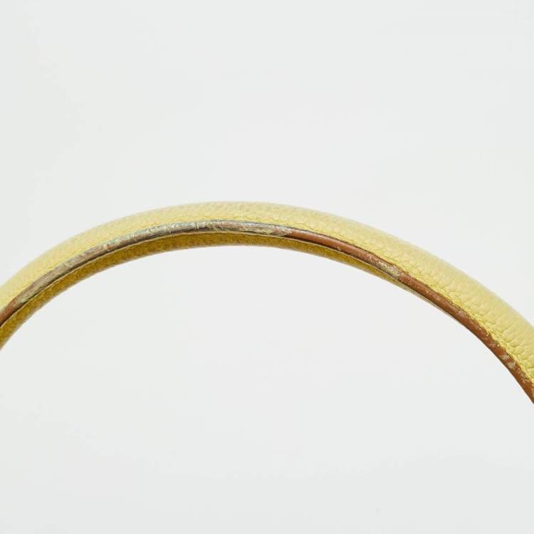 Pre Owned MCM Milla Medium Yellow Leather Tote