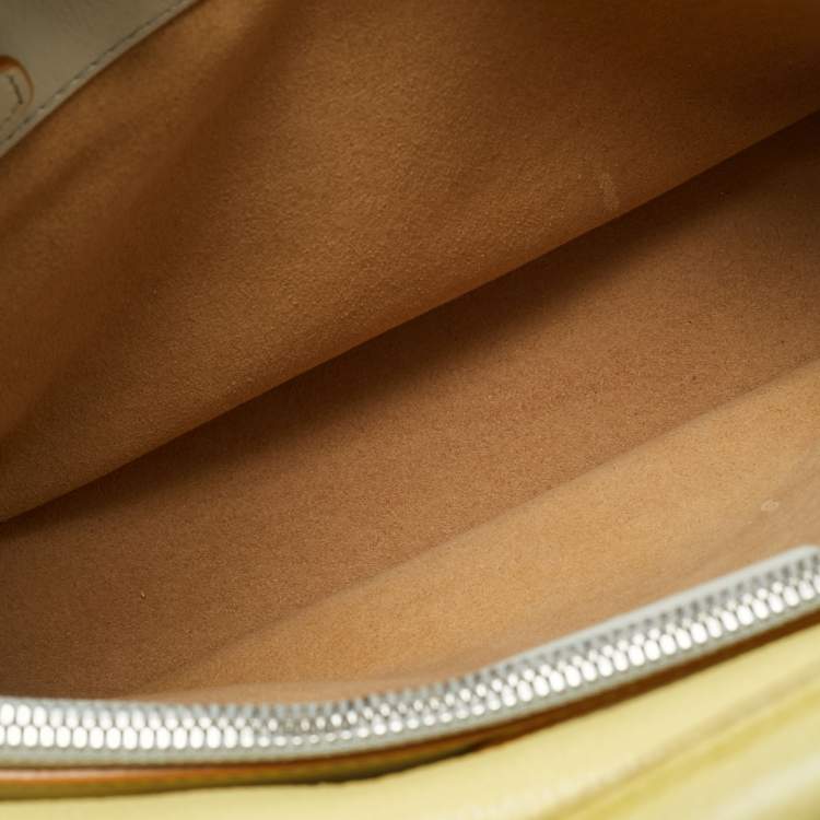 Pre Owned MCM Milla Medium Yellow Leather Tote