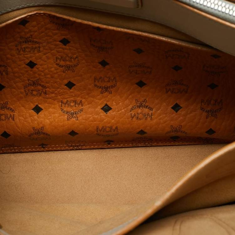 Pre Owned MCM Milla Medium Yellow Leather Tote