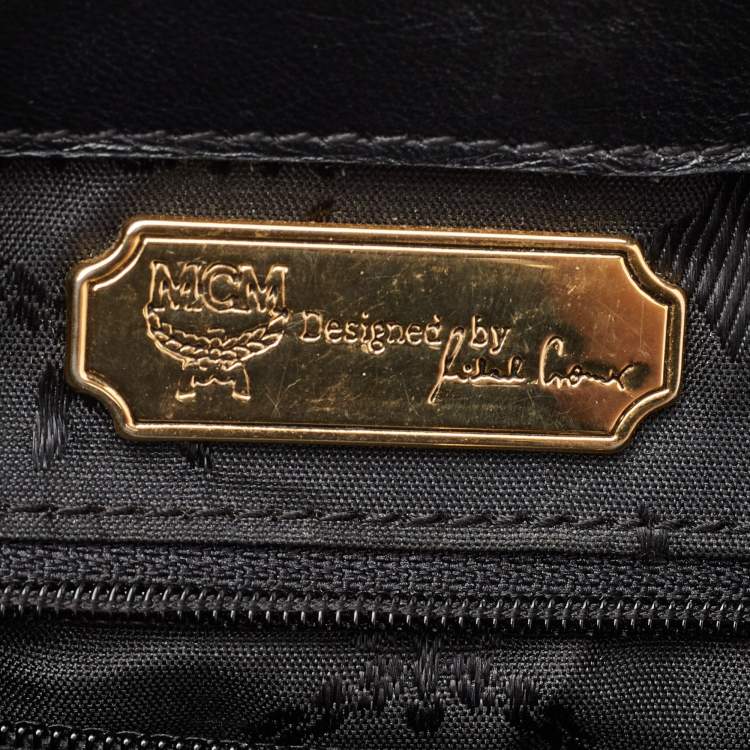 Pre Owned MCM Stark Black Quilted Leather Backpack