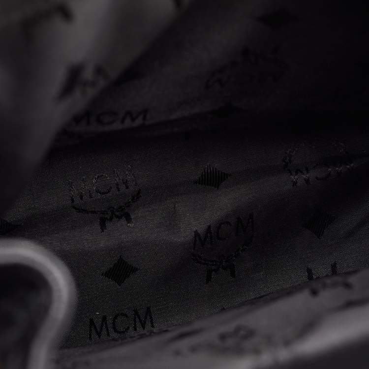 Pre Owned MCM Stark Black Quilted Leather Backpack