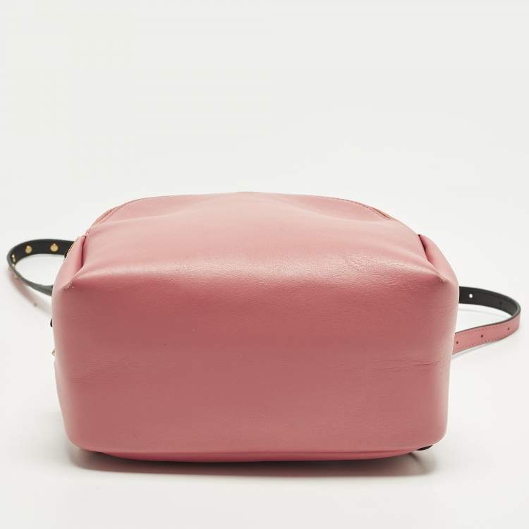 Pre Owned MCM Studded Pink Leather Backpack