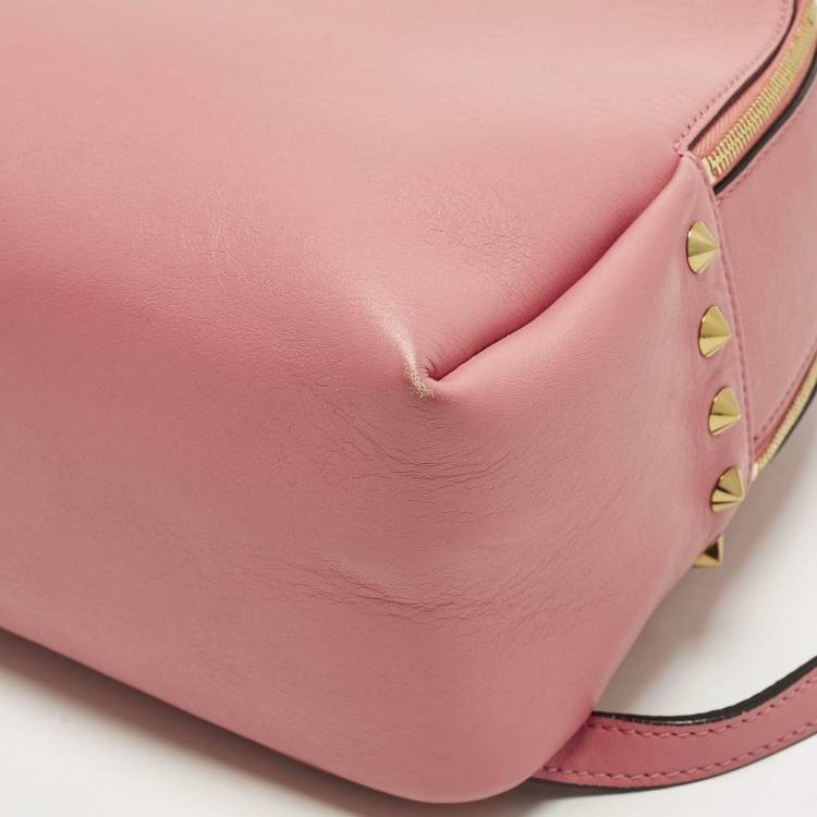 Pre Owned MCM Studded Pink Leather Backpack