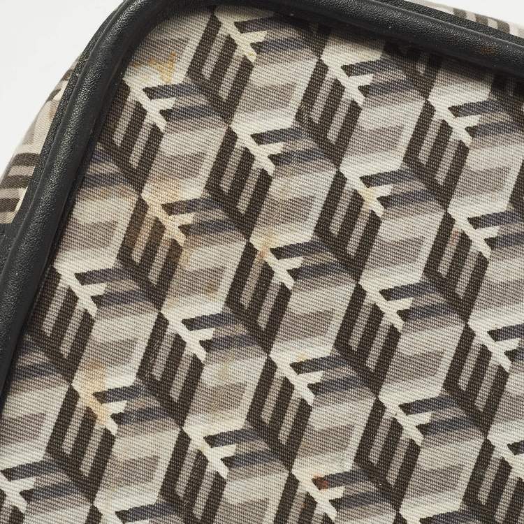 Pre Owned MCM Liz Reversible Black Visetos Coated Canvas and Fabric Tote