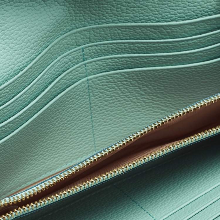 Pre Owned MCM Colorblock Tricolor Leather Wallet On Chain