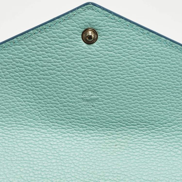 Pre Owned MCM Colorblock Tricolor Leather Wallet On Chain