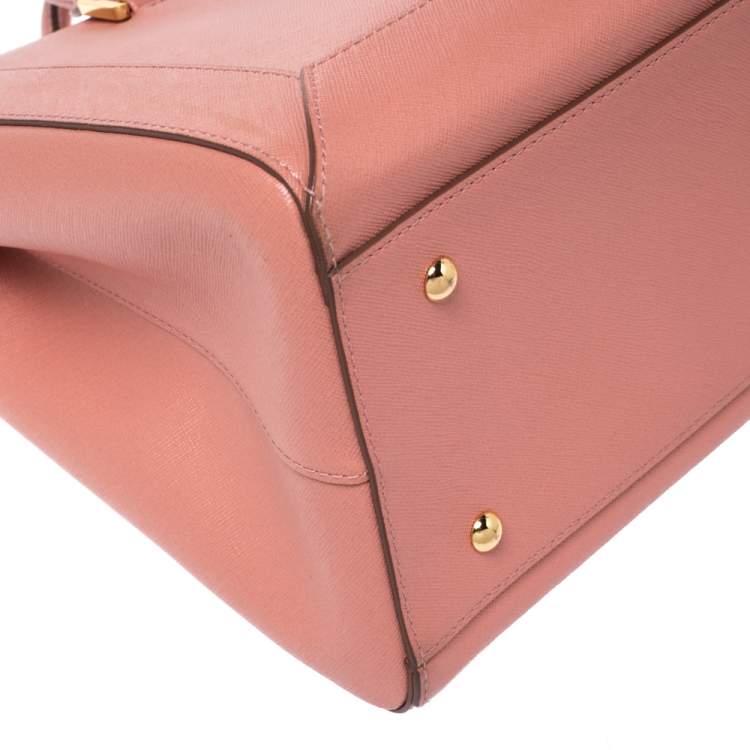Pre Owned MCM Pink Leather Double Zip Tote