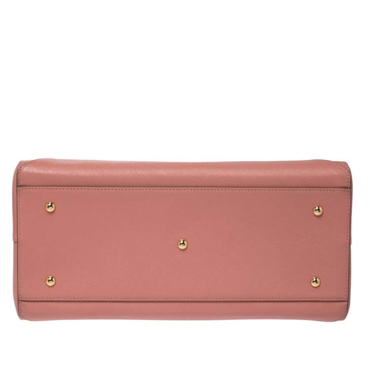 Pre Owned MCM Pink Leather Double Zip Tote