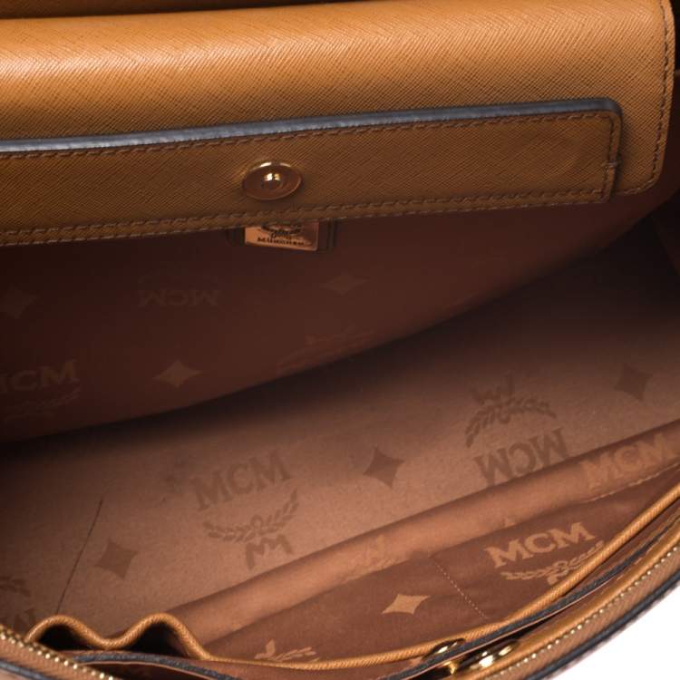 Pre Owned MCM Brown Leather Large Nuovo Tote