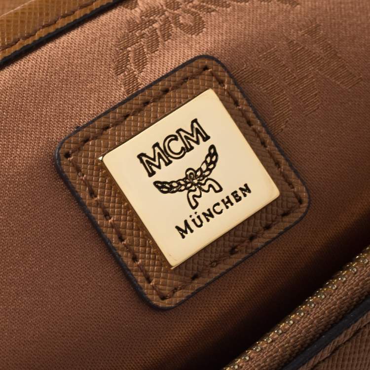 Pre Owned MCM Brown Leather Large Nuovo Tote