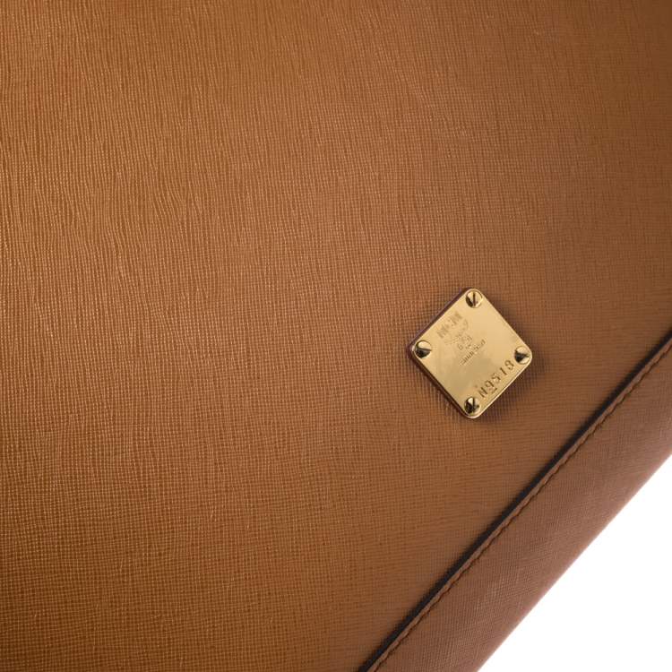 Pre Owned MCM Brown Leather Large Nuovo Tote