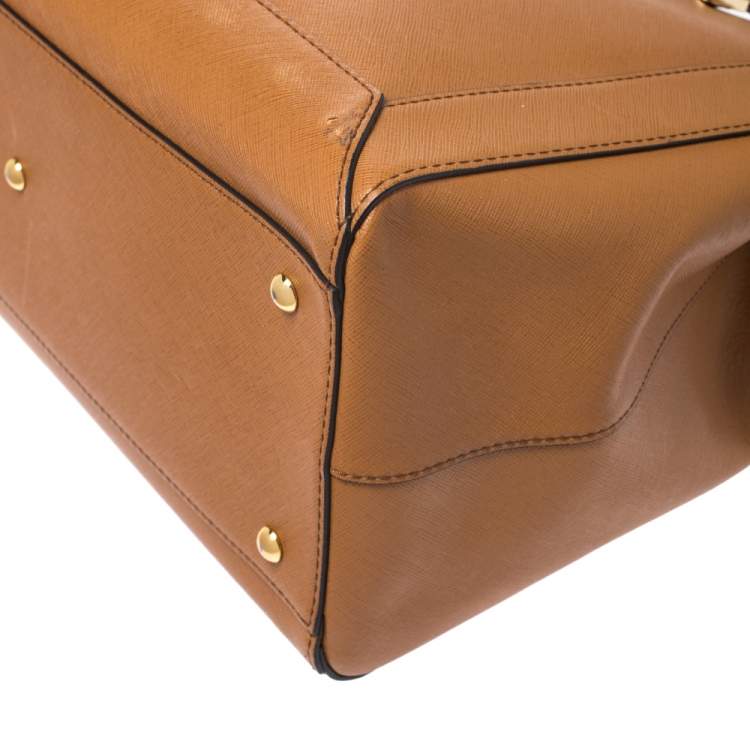 Pre Owned MCM Brown Leather Large Nuovo Tote