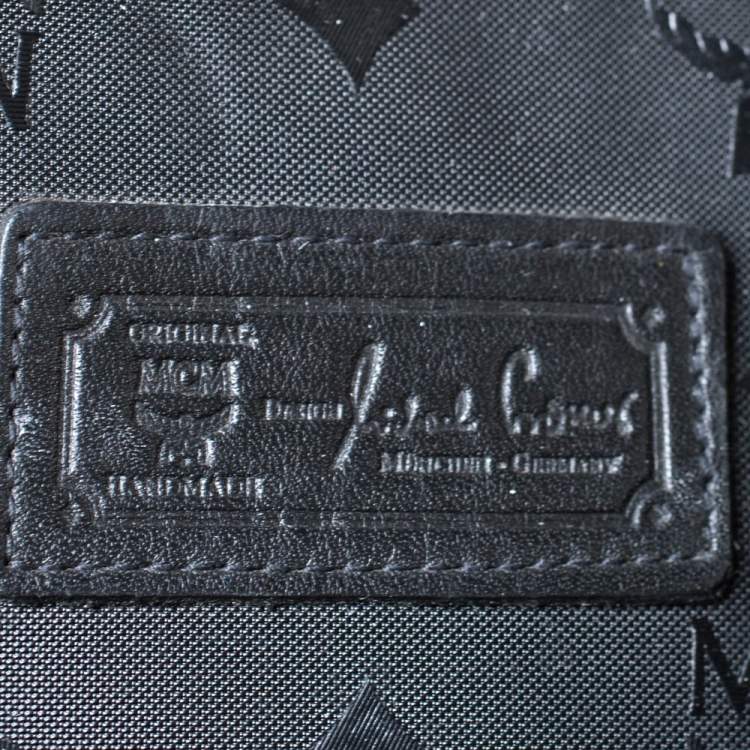 Pre Owned MCM Black Visetos Nylon Oversized Shopper Tote 