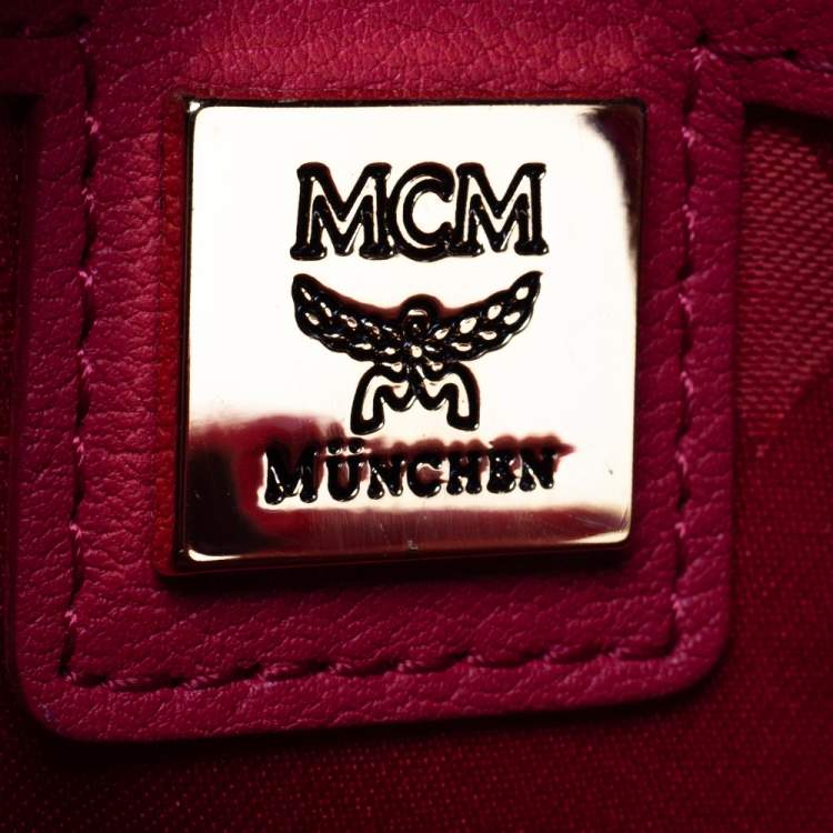 Pre Owned MCM Visetos Coated Canvas and Leather Small Studs Stark Backpack