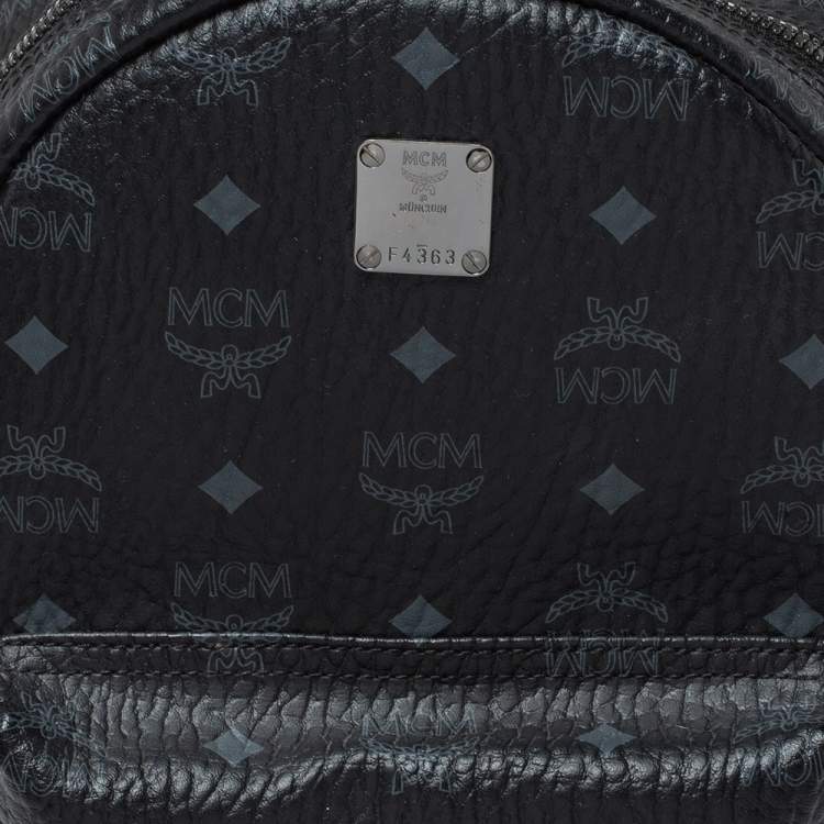 Pre Owned MCM Black Visetos Coated Canvas Bebe Boo Backpack