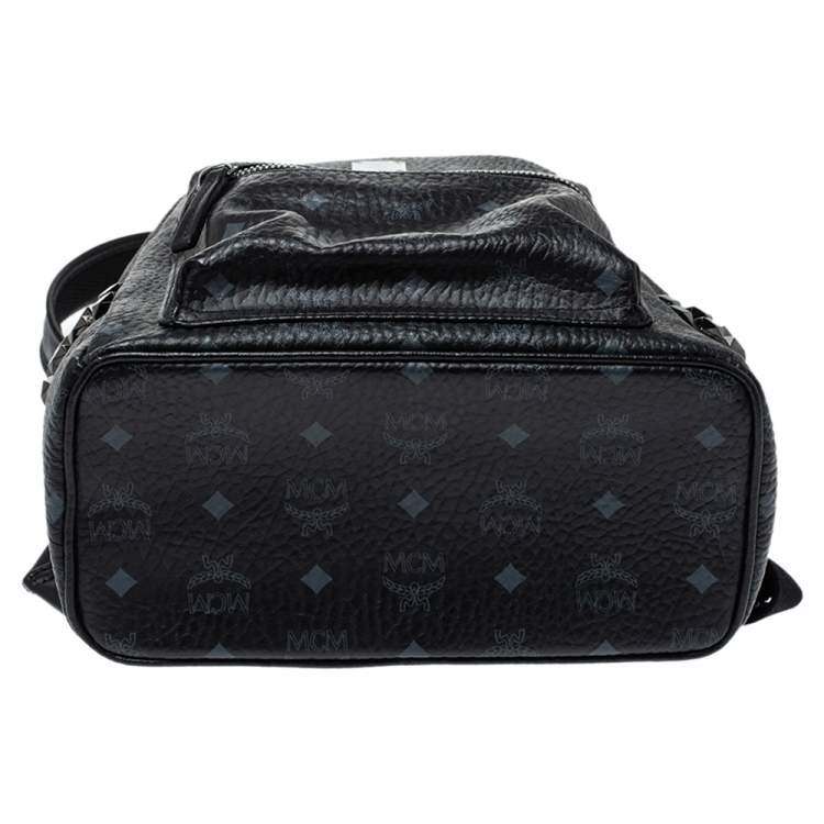 Pre Owned MCM Black Visetos Coated Canvas Bebe Boo Backpack