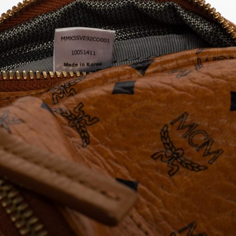 Pre Owned MCM Brown Visetos Coated Canvas X-Mini Bebe Boo Backpack