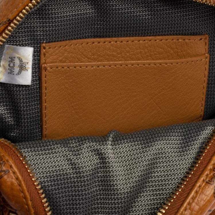 Pre Owned MCM Brown Visetos Coated Canvas X-Mini Bebe Boo Backpack