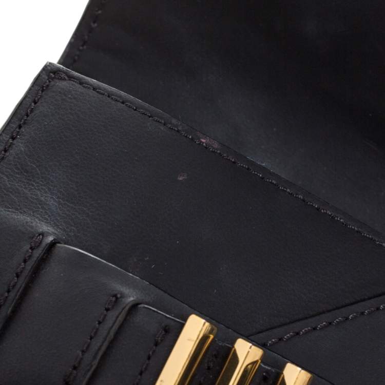 Pre Owned MCM Black Leather Mischa Zipper Flap Crossbody Bag