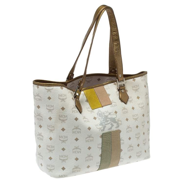 Mcm lion tote discount bag