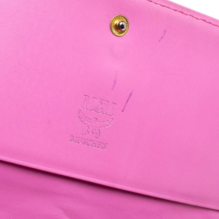 Pre Owned Mcm Multicolor Coated Canvas and Leather Trifold Wallet