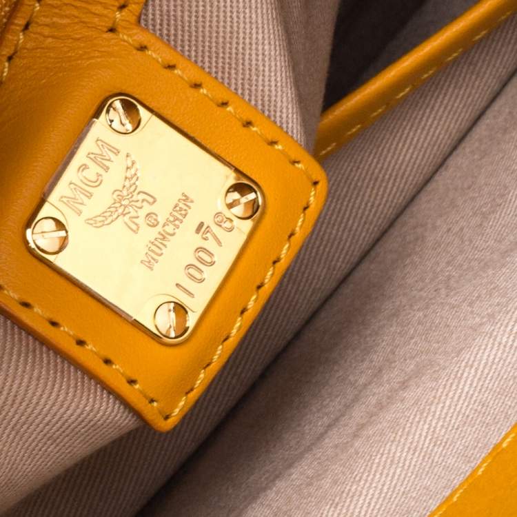 Pre Owned MCM Multicolor Stripe Canvas and Leather Crossbody Bag