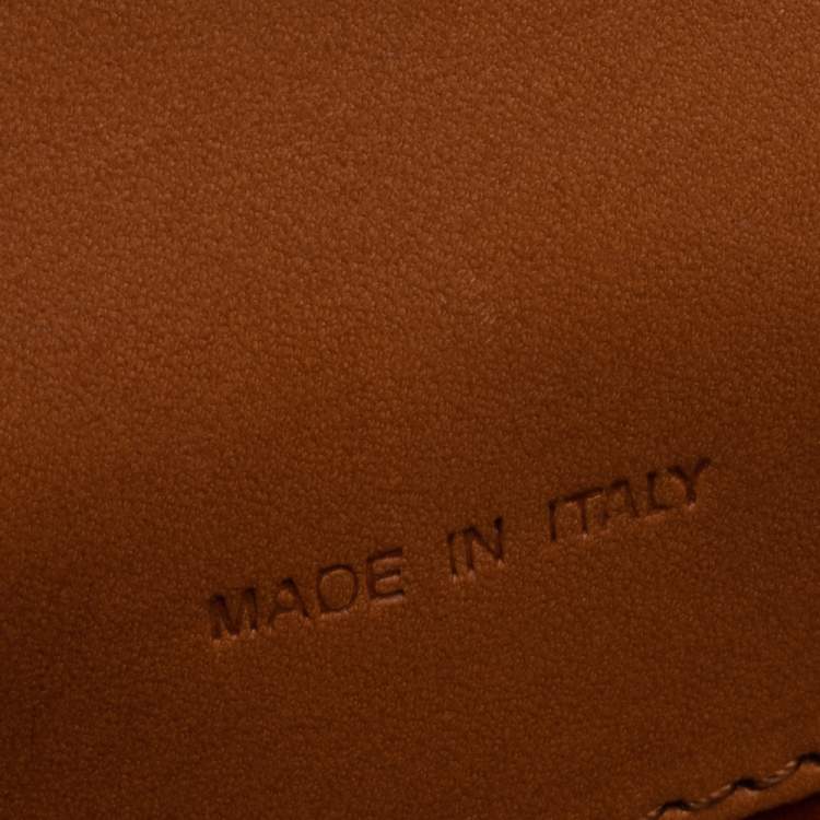 Pre Owned MCM Cognac Visetos Coated Canvas Heritage Top Handle Bag