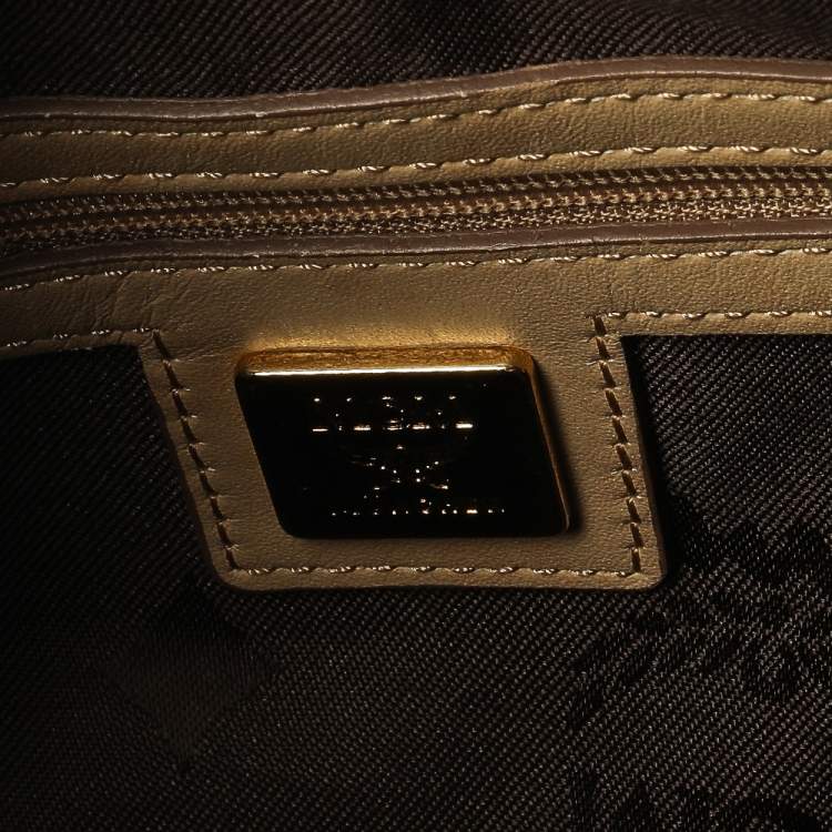 Pre Owned MCM Beige Visetos Coated Canvas and Leather Essential Hobo