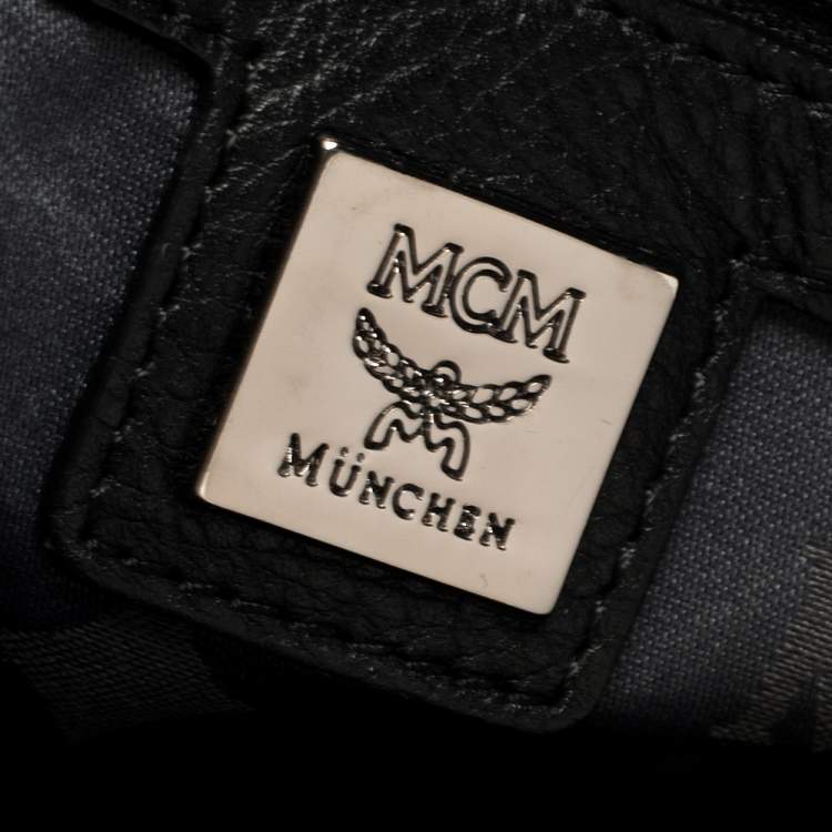 Pre Owned MCM Black Visetos Coated Canvas Stark Backpack
