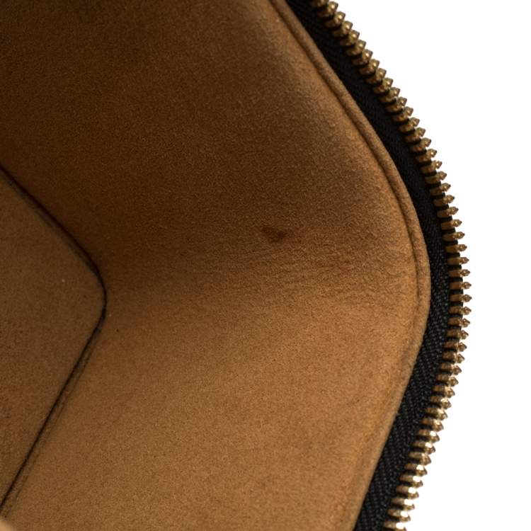 Pre Owned MCM Black Leather Visetos Rockstar Vanity Case