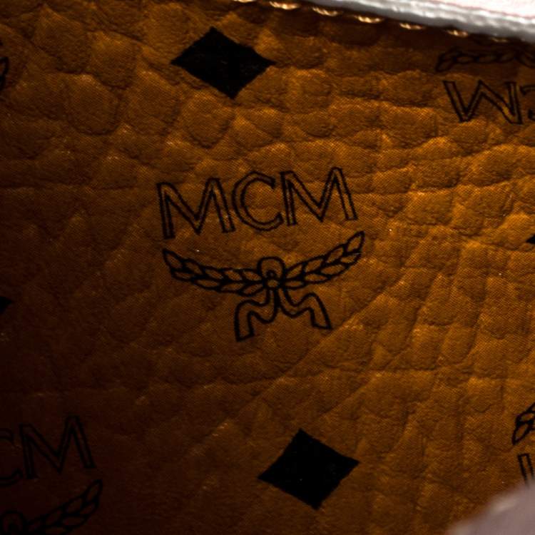Pre Owned MCM Silver Leather Mini Milla Tote
