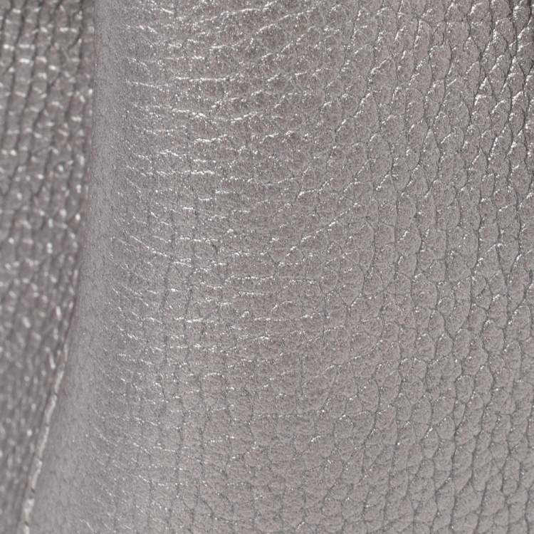 Pre Owned MCM Silver Leather Mini Milla Tote