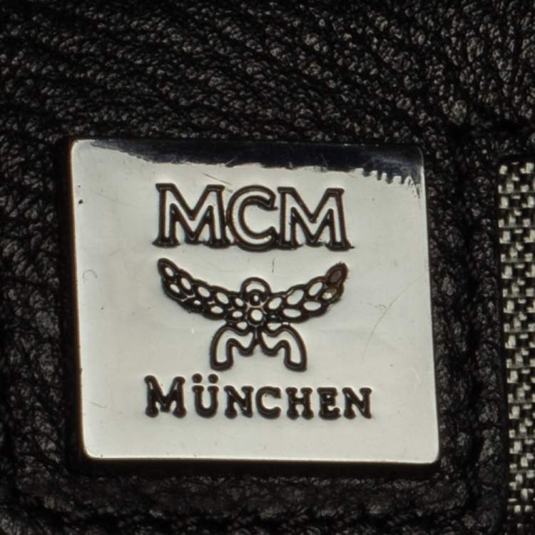 Pre Owned MCM Black Visetos Coated Canvas Mini Stark Backpack